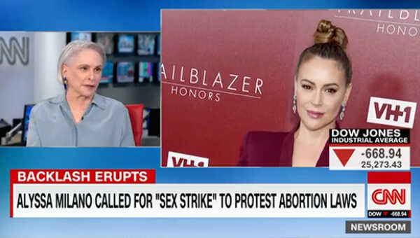 CNN with Brooke Baldwin discussing Alyssa Milano